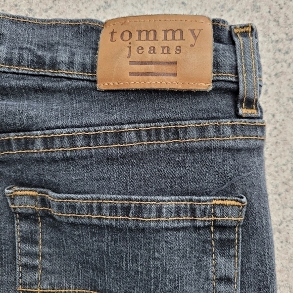 VINTAGE Tommy Jeans Flare Bootcut Black Wash Size 31 Made in Canada 90s - Picture 12 of 12